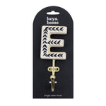  Accessories - Alphabet E Set of 1 Wall Hooks Ivory/Black Heya Home