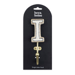  Accessories - Alphabet I Set of 1 Wall Hooks Ivory/Black Heya Home