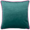 Kate Merritt Spring Blooms Illustrated Cushion Cover in Green/Fuchsia