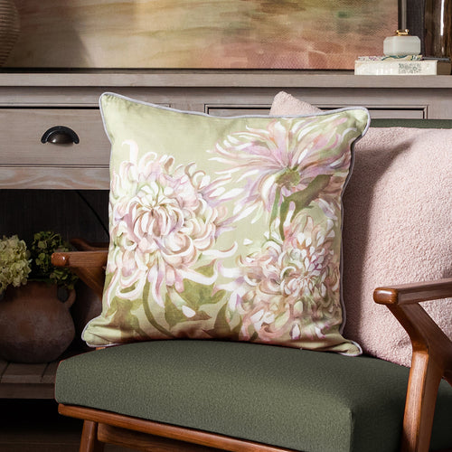 Voyage Maison Belladonna Printed Cushion Cover in Moss