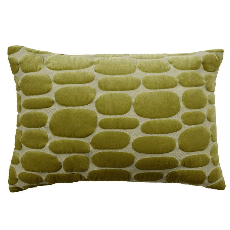 Additions Boulder Embroidered Cushion Cover in Olive