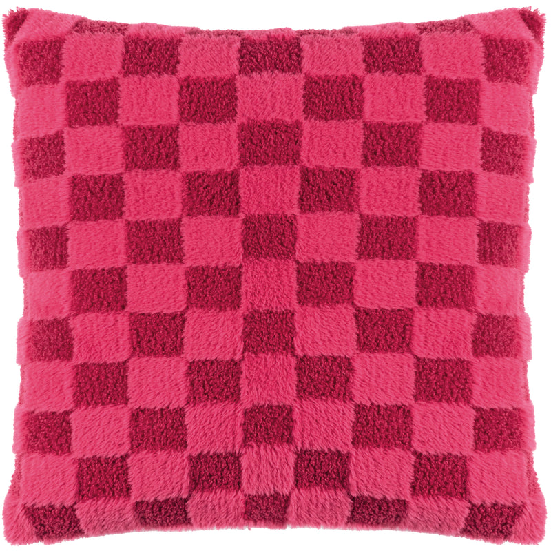 Check It Boucle Fleece Cushion Pinky Crush