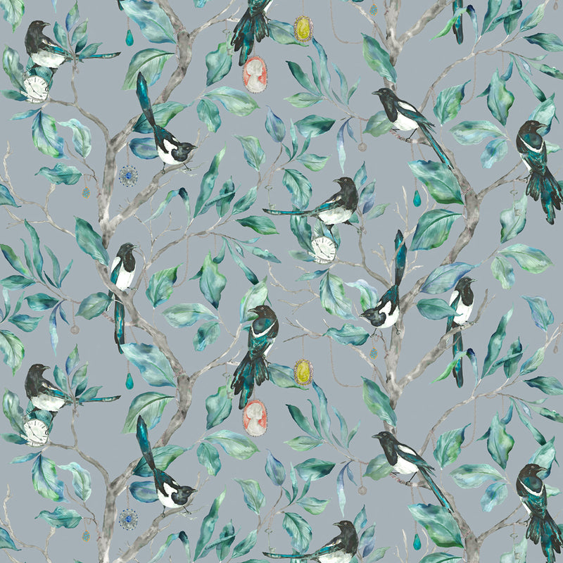 Voyage Maison Collector Printed Cotton Fabric in Ice