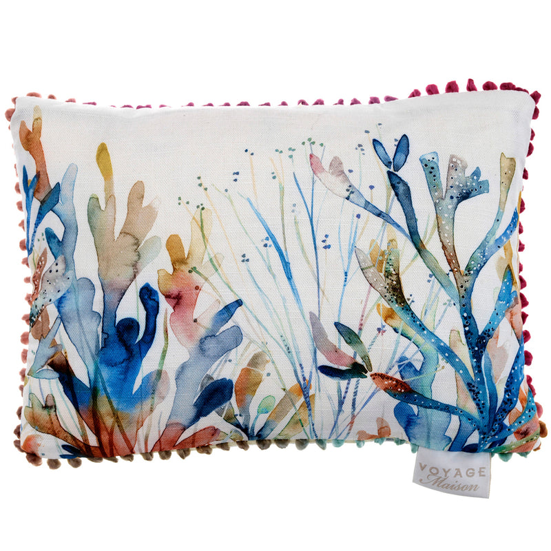 Voyage Maison Coral Reef Small Printed Cushion Cover in Cobalt