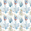 Voyage Maison Coral Reef Printed Cotton Fabric in Cobalt