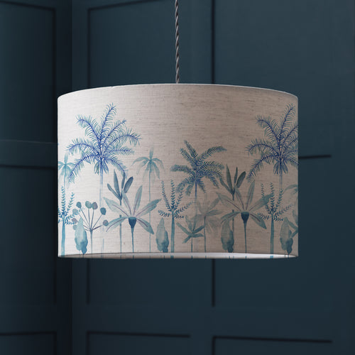 Floral Blue Lighting - Cozzo Eva Printed Lamp Shade Cobalt Voyage Maison
