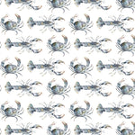 Voyage Maison Crustaceans Printed Cotton Fabric in Slate
