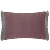 Damask Pink Cushions - Daphne Printed Ruche Fringe Feather Filled Cushion Primrose Voyage Maison