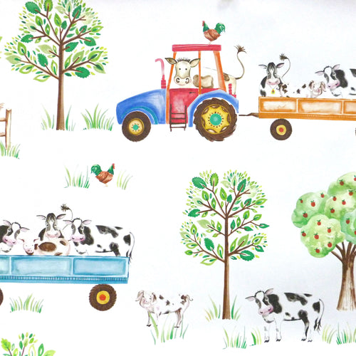 Voyage Maison Down On The Farm 1.4m Wide Width Wallpaper in White
