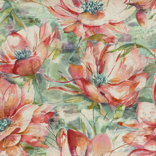 Voyage Maison Dusky Blooms Printed Cotton Fabric in Russett