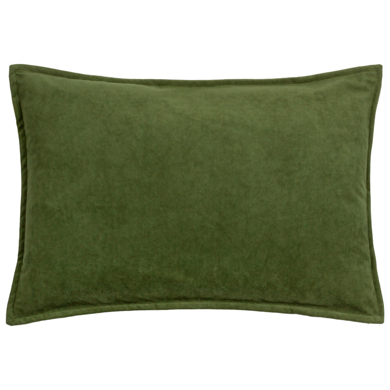 furn. Effron Washed Velvet Cushion Cover in Olive