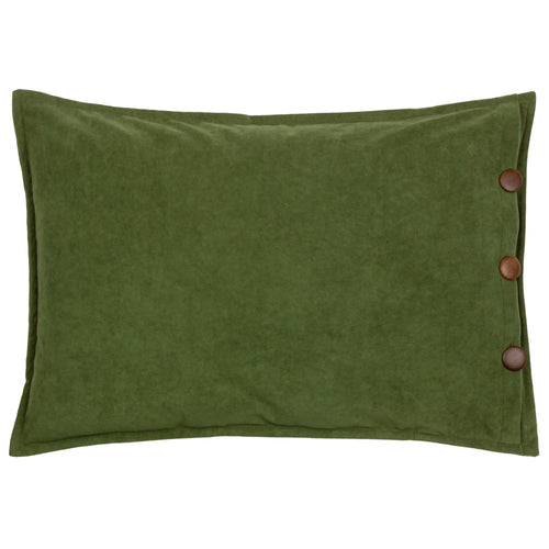 furn. Effron Washed Velvet Cushion Cover in Olive