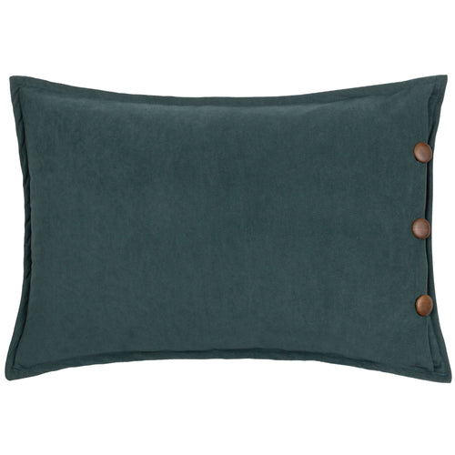 furn. Effron Washed Velvet Cushion Cover in Slate Blue
