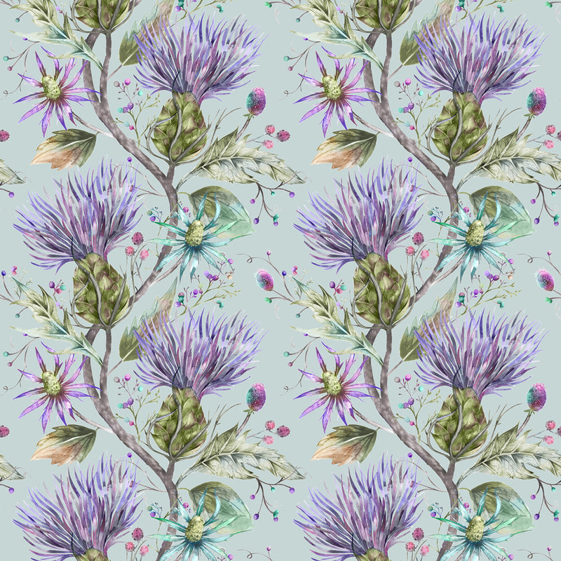 Voyage Maison Elysium Printed Cotton Fabric in Violet