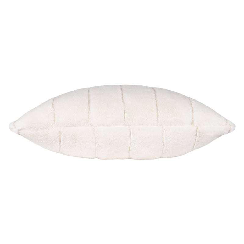 Paoletti Empress Faux Fur Cushion Cover in Cream
