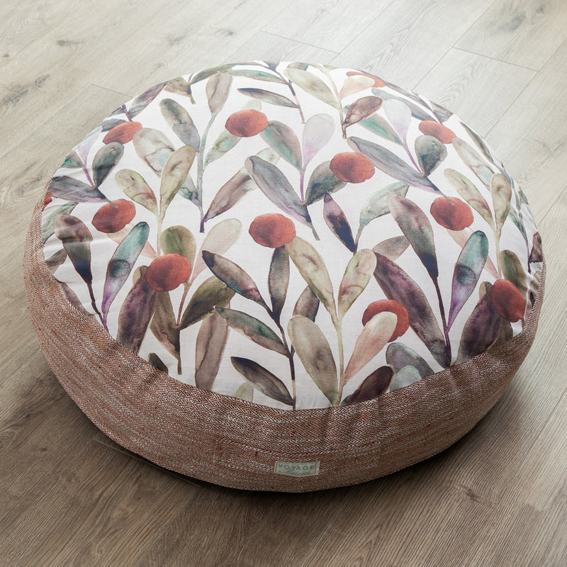 Voyage Maison Enso Printed Floor Cushion in Mulberry