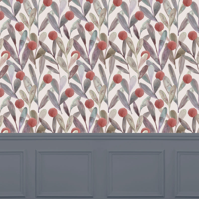 Voyage Maison Enso 1.4m Wide Width Wallpaper in Mulberry