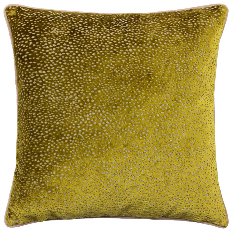 Paoletti Estelle Spotted Cushion Cover in Moss/Taupe