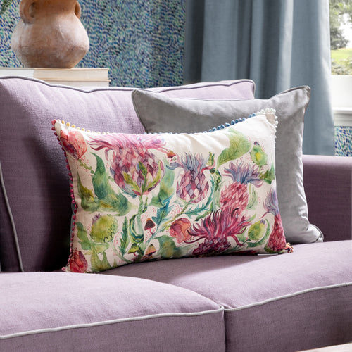Voyage Maison Fairytale Bristles Printed Cushion Cover in Damson