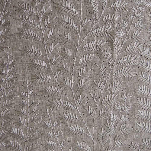 Voyage Maison Fernbank Embroidered Woven Fabric in Putty