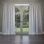 Voyage Maison Fernbank Embroidered Pencil Pleat Curtains in Silver