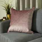 Paoletti Florence Embossed Velvet Cushion Cover in Blush