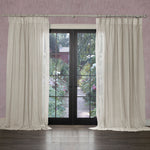 Voyage Maison Focus Sheer Woven Pencil Pleat Curtains in Frost
