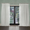 Voyage Maison Focus Sheer Woven Pencil Pleat Curtains in Snow