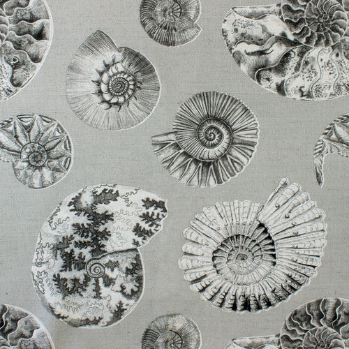 Voyage Maison Fossilium Printed Cotton Fabric in Sepia