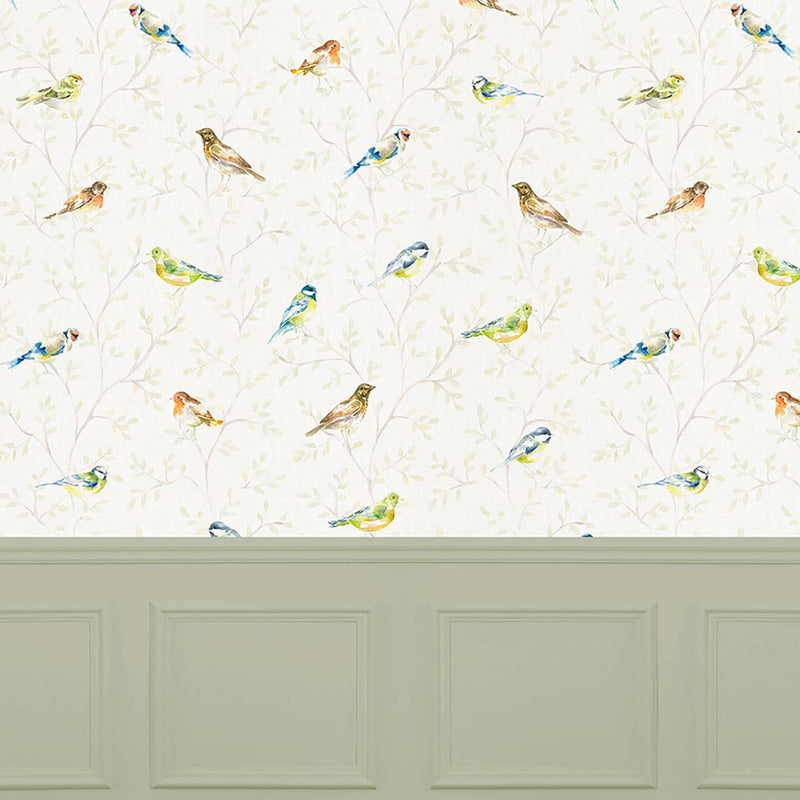 Voyage Maison Garden Birds 1.4m Wide Width Wallpaper in Large