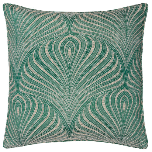 Paoletti Gatsby Jacquard Piped Cushion Cover in Emerald