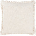 Yard Hara Woven Fringed Cotton Cushion Cover in Lichen