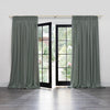 Voyage Maison Hawley Linen Blend Pencil Pleat Curtains in Forest