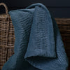 Additions Haze Velvet Quilted Throw in Bluebell