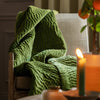 Additions Haze Velvet Quilted Throw in Grass