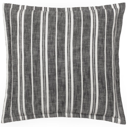 Striped Black Cushions - Hebble Striped Cushion Cover Black Yard