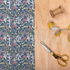 Voyage Maison Hedgerow Printed Fine Lawn Cotton Apparel Fabric in Navy