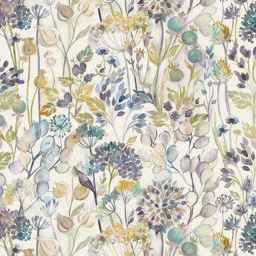 Voyage Maison Country Hedgerow Printed Cotton Fabric in Sky