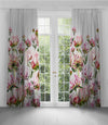 Voyage Maison Heligan Printed Pencil Pleat Curtains in Fuchsia