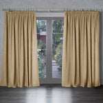 Voyage Maison Helmsley Woven Pencil Pleat Curtains in Corn