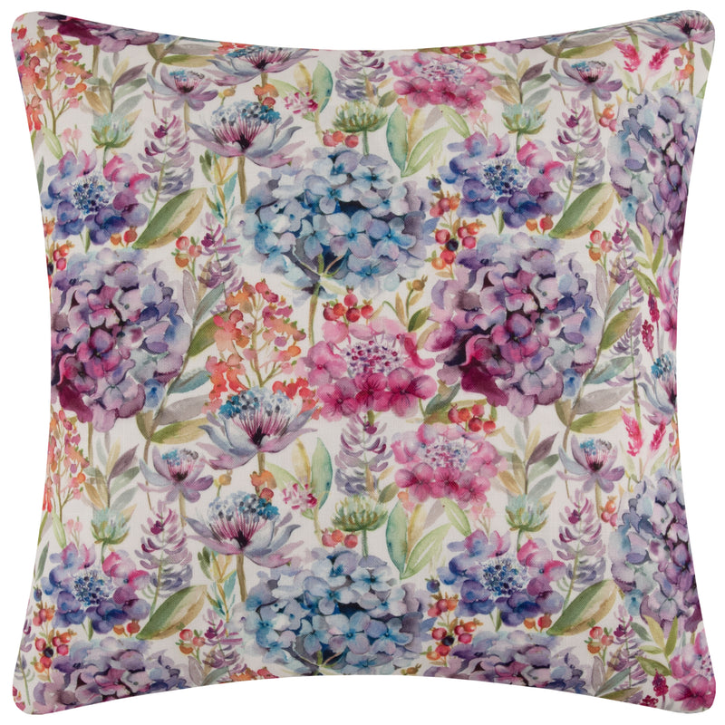 Floral Purple Cushions - Hydrangea Outdoor Polyester Filled Cushion Purple Voyage Maison