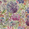 Voyage Maison Hydrangea Printed Oil Cloth Fabric (By The Metre) in Purple