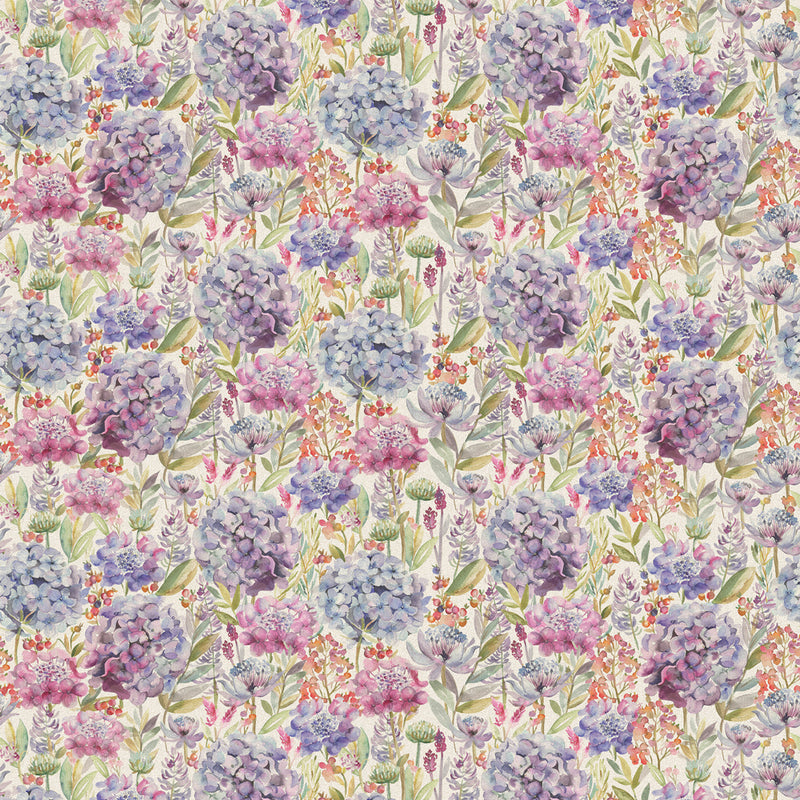 Voyage Maison Hydrangea Printed Oil Cloth Fabric (By The Metre) in Purple