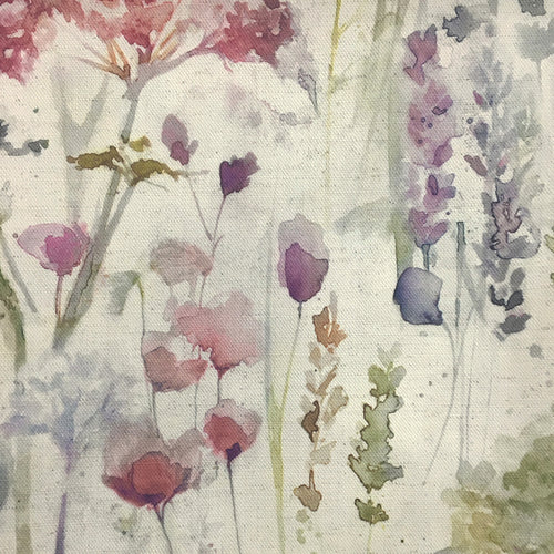 Voyage Maison Ilinizas Printed Cotton Fabric in Poppy Natural