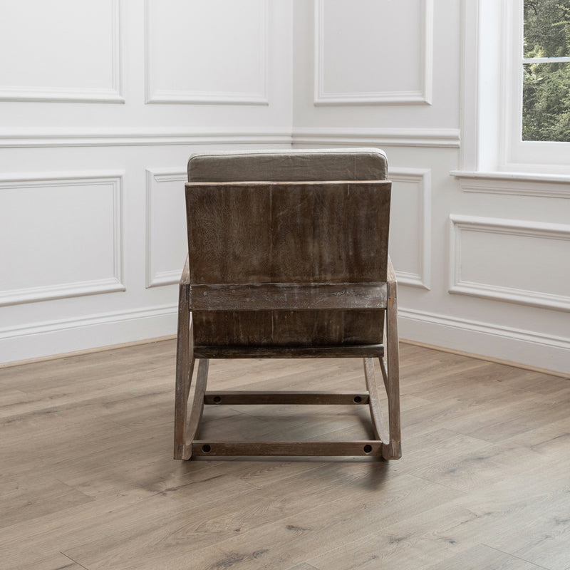 Voyage Maison Jonas Rocker Mango Wood Chair in Greywash