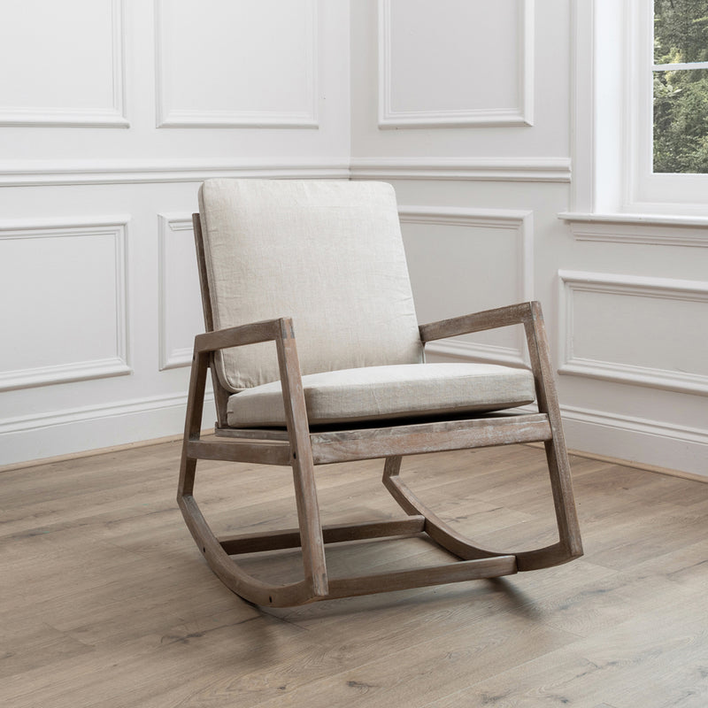 Voyage Maison Jonas Rocker Mango Wood Chair in Greywash