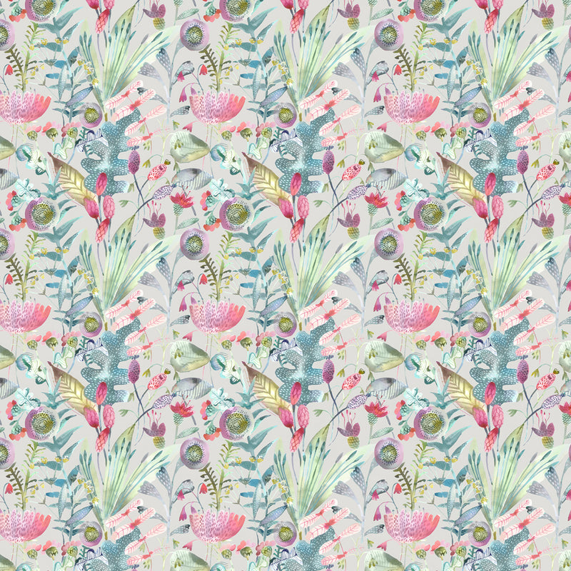 Voyage Maison June Blossom Floral Printed Oil Cloth Fabric (By The Metre) in Lotus