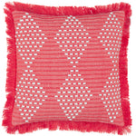 Geometric Pink Cushions - Kadie Outdoor/Indoor Woven Cushion Cover Pink furn.