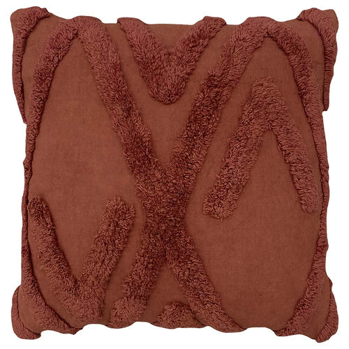 furn. Kamjo Geometric Tufted Cushion Cover in Red