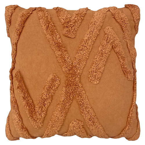 furn. Kamjo Geometric Tufted Cushion Cover in Rust